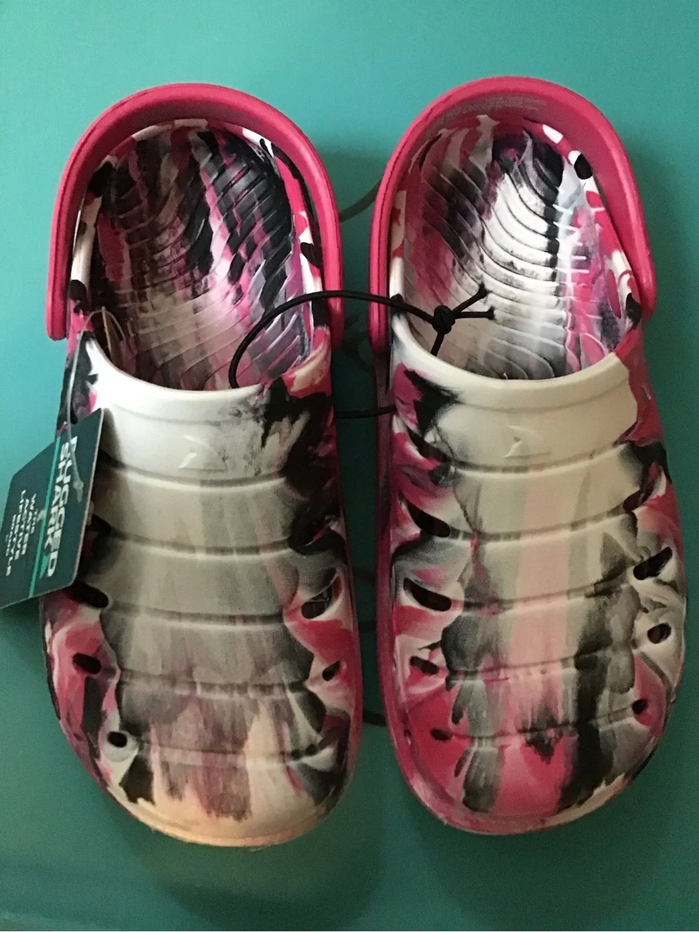 Kids Slip-On Clogs in Pink White and Black - Comfortable Water Shoes size 13